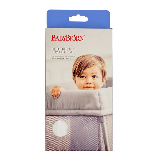 BabyBjörn Travel Crib Light Fitted Sheet - Just $29.99! Shop now at The Pump Station & Nurtury