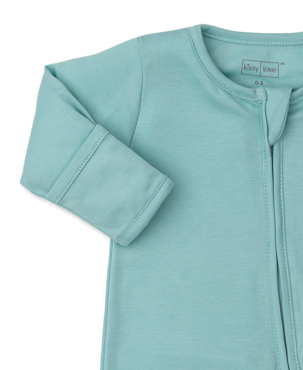 Kissy Kissy Turquoise Zip Infant Footie S1 - Just $46.95! Shop now at The Pump Station & Nurtury