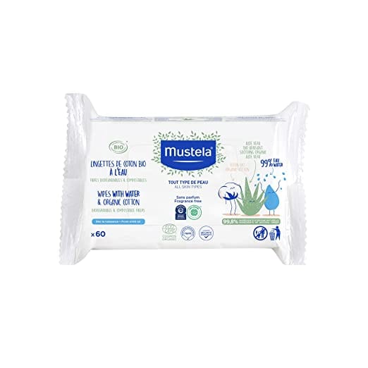 Mustela Organic Cotton Cleansing Wipes 60 ct - Just $6.95! Shop now at The Pump Station & Nurtury