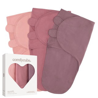 Comfy Cubs Easy Swaddle Blanket, 3 Pack