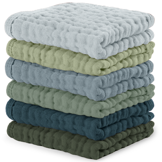 Comfy Cubs Muslin Baby Washcloths 6 pk