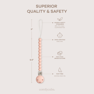 Comfy Cubs Baby Pacifier Clips