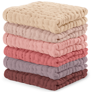 Comfy Cubs Muslin Baby Washcloths 6 pk