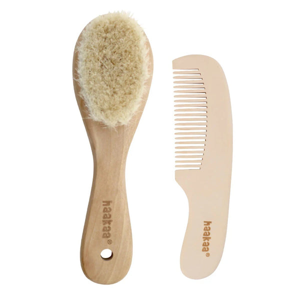 Haakaa Wooden Baby Brush & Comb Set - Just $17.95! Shop now at The Pump Station & Nurtury