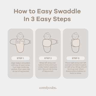 Comfy Cubs Easy Swaddle Blanket, 3 Pack