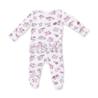 Angel Dear 2-Way Ruffle Back Zipper Footie F1 - 2
