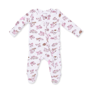 Angel Dear 2-Way Ruffle Back Zipper Footie F1 Football Cheer / NB - 1