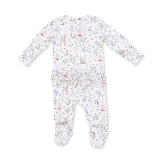 Angel Dear 2-Way Ruffle Back Zipper Footie F2 - 2