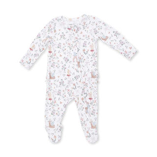 Angel Dear 2-Way Ruffle Back Zipper Footie F2 Enchanted Woodland / NB - 1