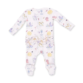 Angel Dear 2-Way Ruffle Back Zipper Footie F2 Spa Dogs / NB - 4