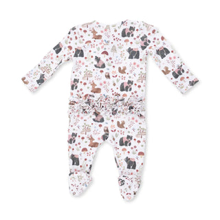 Angel Dear 2-Way Ruffle Back Zipper Footie F3 - 4