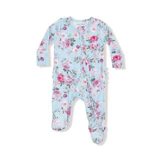 Angel Dear 2-Way Ruffle Back Zipper Footie F3 Charlotte Floral / NB - 1