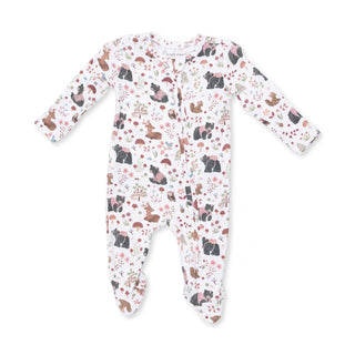 Angel Dear 2-Way Ruffle Back Zipper Footie F3 Winter Sports Dog Pink / NB - 3