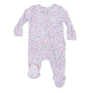 Angel Dear 2-Way Ruffle Back Zipper Footie S4 Elizabeth’s Garden / NB - 1