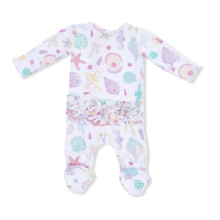Angel Dear 2-Way Ruffle Zipper Footie S1 - 2