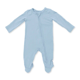 Angel Dear 2 Way Zipper Footie F1 Solid Blue Stone / NB - 6