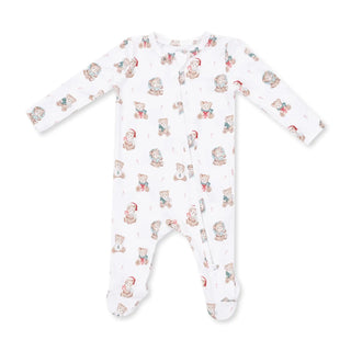 Angel Dear 2 Way Zipper Footie F2 Christmas Teddy Bears / Preemie - 3