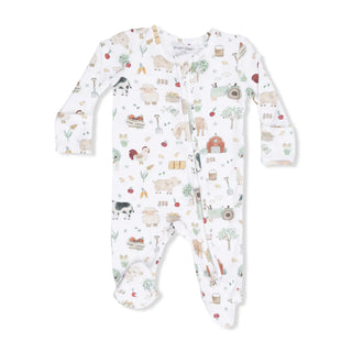 Angel Dear 2-Way Zipper Footie S1 Cute Farm Animals / NB - 2