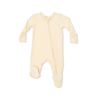 Angel Dear 2-Way Zipper Footie S1 Italian Straw Yellow / NB - 4