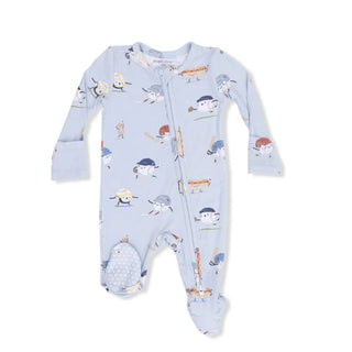 Angel Dear 2-Way Zipper Footie S2 Baseballs Playing Baseball / NB - 1