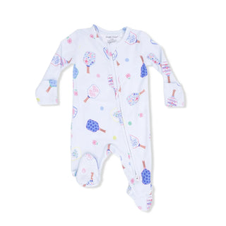Angel Dear 2-Way Zipper Footie S2 Floral Pickleball / NB - 5