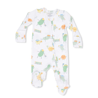 Angel Dear 2-Way Zipper Footie S2 Pickles Playing Pickleball / NB - 4