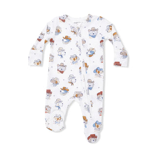 Angel Dear 2-Way Zipper Footie S4 Cowdogs / NB - 1