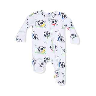 Angel Dear 2-Way Zipper Footie S4 Soccer Balls Blue / NB - 3