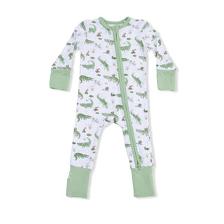 Angel Dear 2-Way Zipper Romper S4 Crayon Alligators / 3-6m - 1