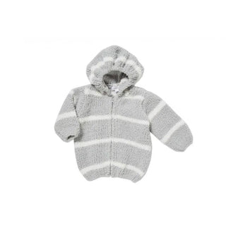 Angel Dear Chenille Hoodie Grey and Ivory / 0-06m - 1