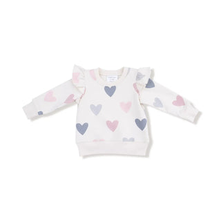 Angel Dear French Terry Ruffle Sweatshirt F3 Hearts / 6-12m - 1