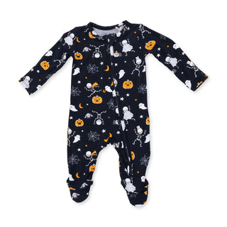 Angel Dear Halloween Bamboo 2-Way Zipper Footie F1 GID Halloween Skeleton / NB - 1