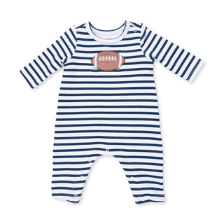 Angel Dear LS Snap Shoulder Romper F2 Football Navy / 0-3M - 1