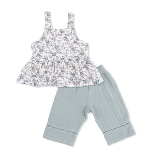 Angel Dear Peplum Tank And Smocked Waist Pants S2 Camille Floral / 6-12m - 1