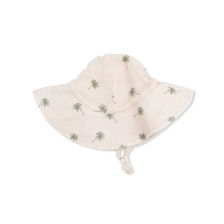 Angel Dear Wide Brim Sunhat S2 Palm Tree / 0-06m - 2