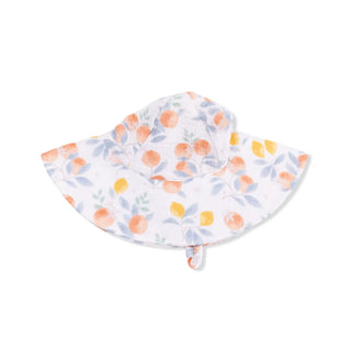 Angel Dear Wide Brim Sunhat S3 Citrus Floral / 0-06m - 2