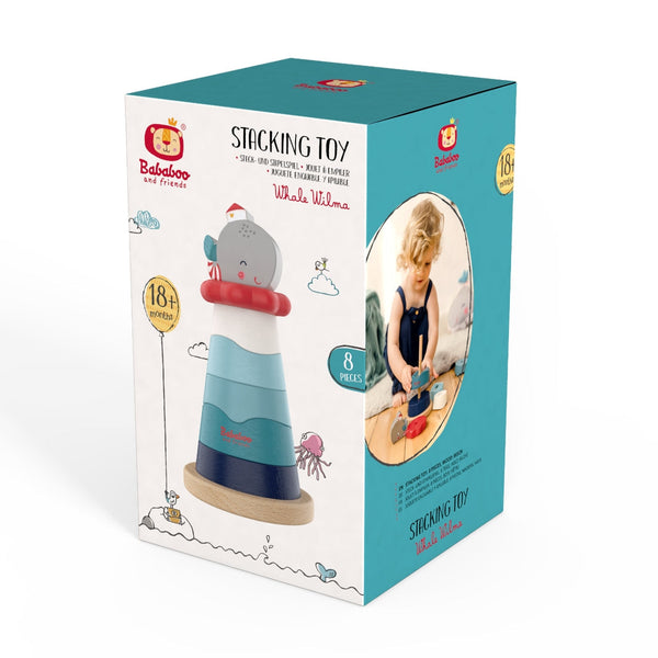 Bababoo and Friends Whale Wilma Wooden Stacking Toy - Just $32.95! Shop now at The Pump Station & Nurtury