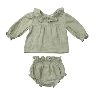 Babysprouts Gauze Blouse Set F1 Sage / 3-6M - 1