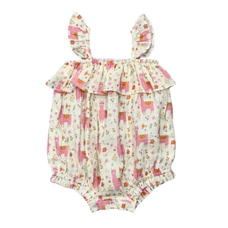 Babysprouts Gauze Bubble Romper S2 Llamas / 0-3M - 1
