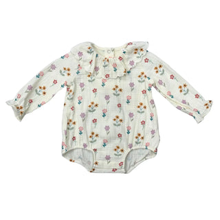 Babysprouts Gauze Frill Neck Bodysuit F1 Meadow Bloom / 0-3M - 1