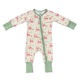 Babysprouts LS Zip Romper S2 Llamas / 0-3M - 1