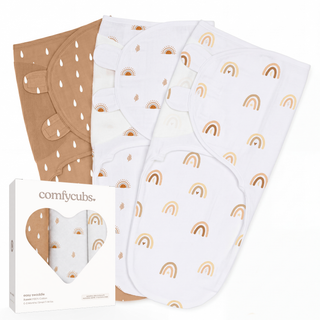 Comfy Cubs Easy Swaddle Blanket, 3 Pack