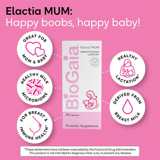 BioGaia Elactia MUM Breastfeeding Probiotic 30 Caps - 4