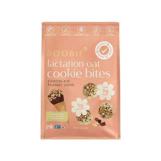 Boobie Lactation Oat Cookie Bites - 6 oz Chocolate Peanut Cone - 3
