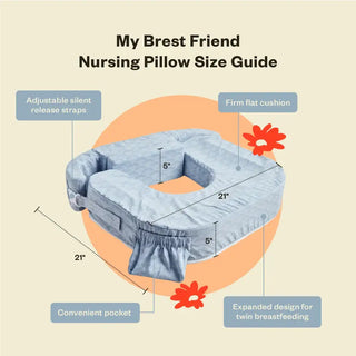 My Brest Friend Twin Nursing Pillow Evening Grey 4