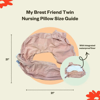 My Brest Friend Twin Nursing Pillow Slipcover Soft Rose - 3