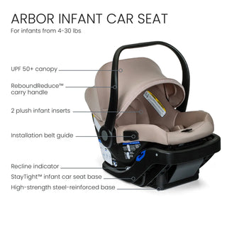 Britax Phases Travel System with Arbor Infant Car Seat + StayTight Base - 14
