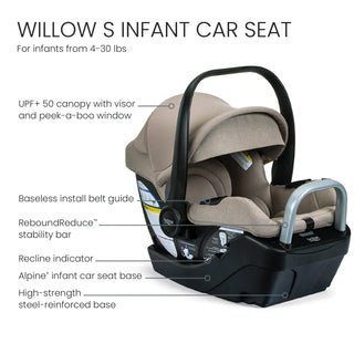 Britax Prism Full-Size Travel System with Willow S Infant Car Seat + Alpine Base - 12