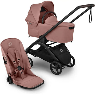 Bugaboo Dragonfly Plus Seat/Bassinet Complete Black/Dusty Pink-Dusty Pink - 59