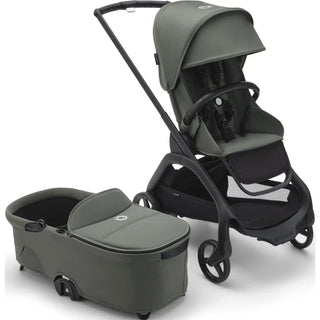 Bugaboo Dragonfly Stroller + Bassinet Black/Forest Green-Forest Green - 58